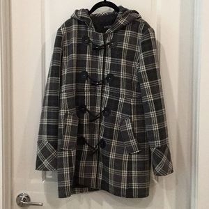Nine West Women’s Peacoat Plaid Gray & Purple